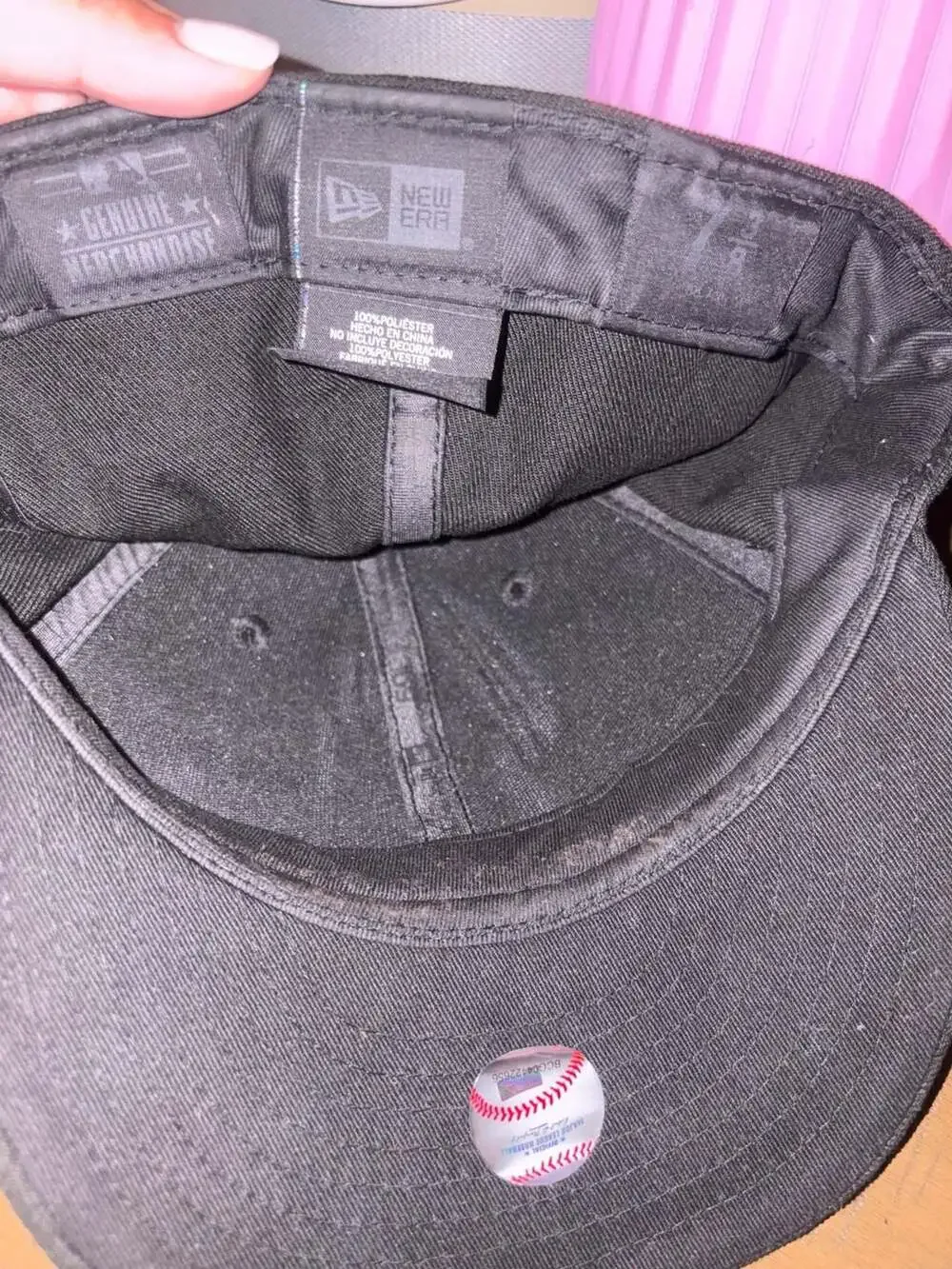 New Era 59FIFTY New York Yankees Black on Black Fitted Hat Size 7 3/8